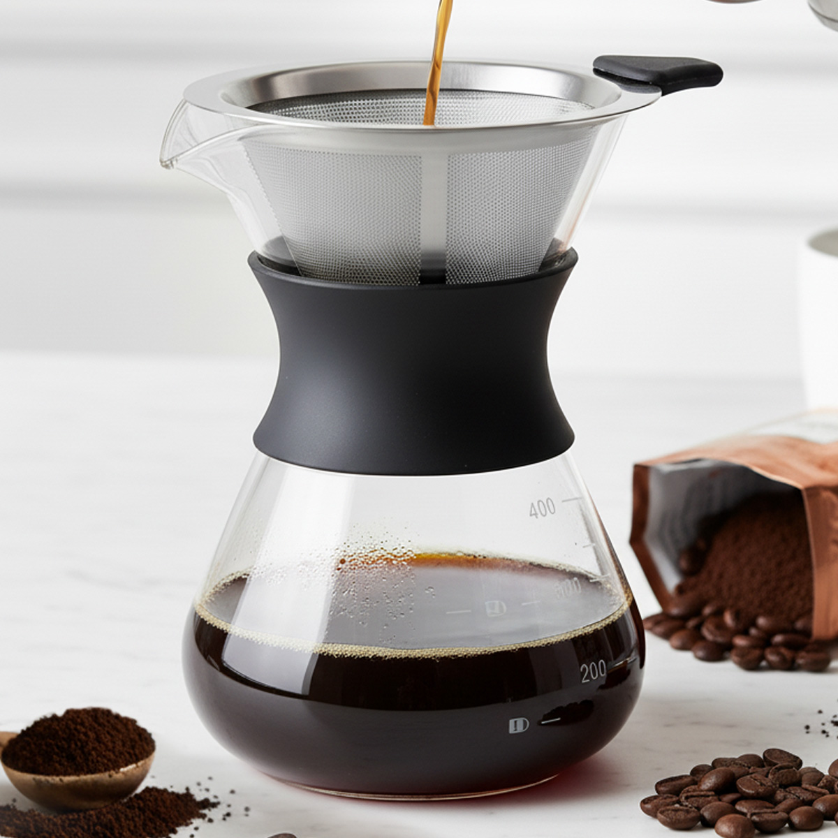 재사용 가능한 스테인레스 스틸 드립 필터가 포함된 Le - Coffee Equipment Pour Over 리뷰 및 가격