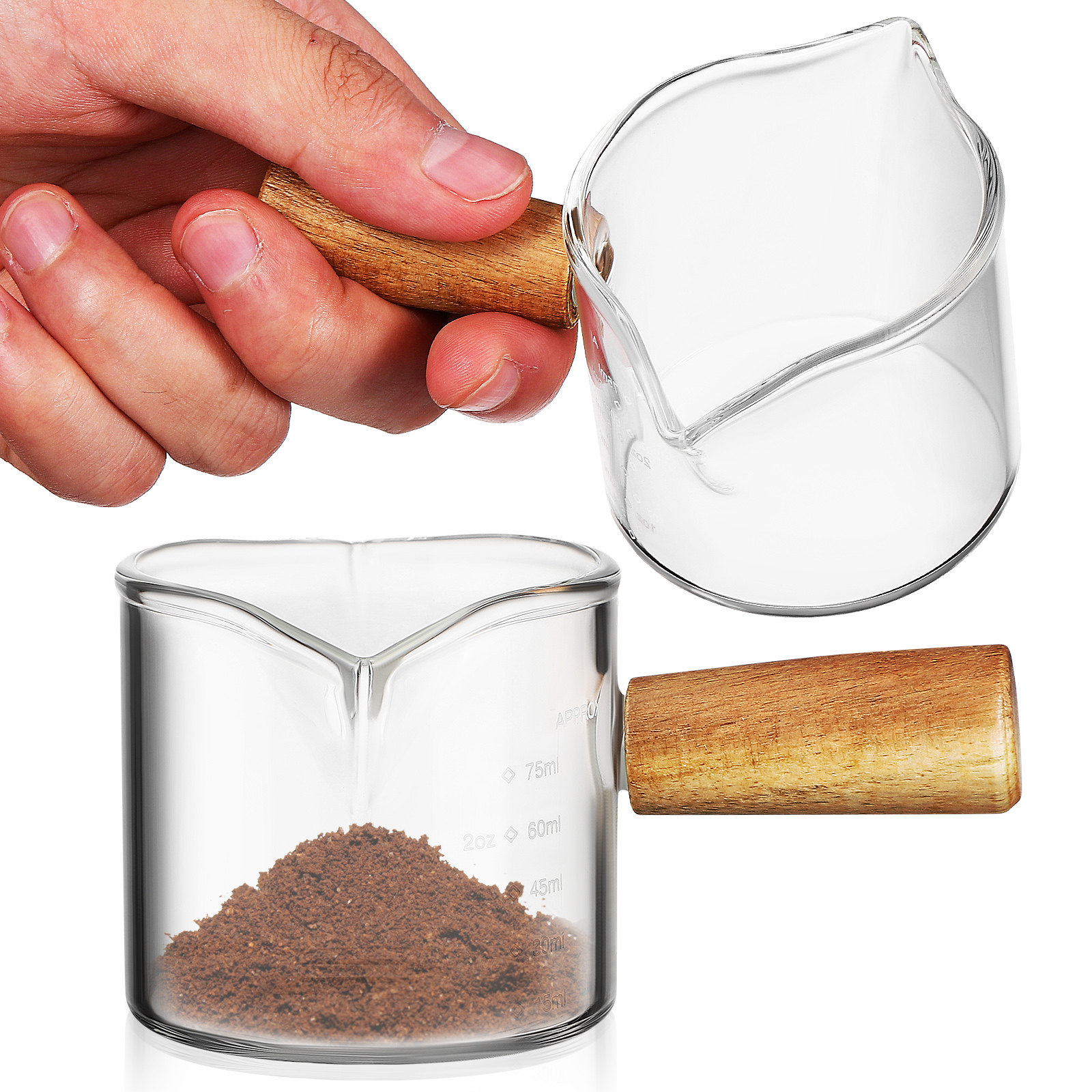 고급스러운 두꺼운 유리 재질의 커피 라떼 아트용 피처  - Espresso Shot Glass 리뷰 및 가격